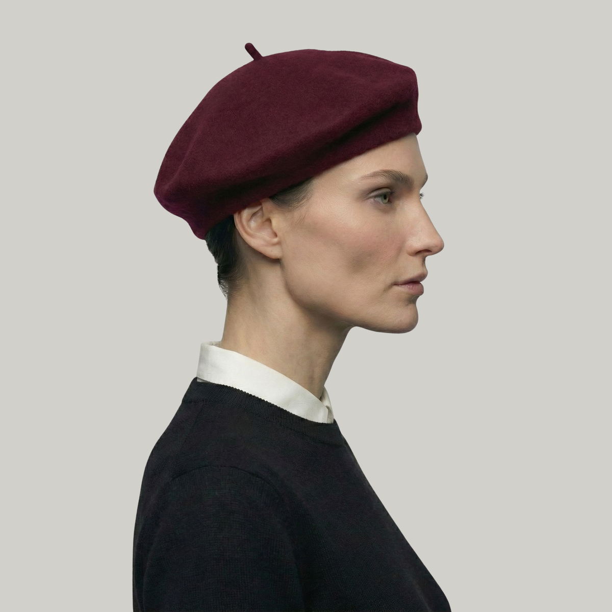 Béret Basque Femme Rouge Simple