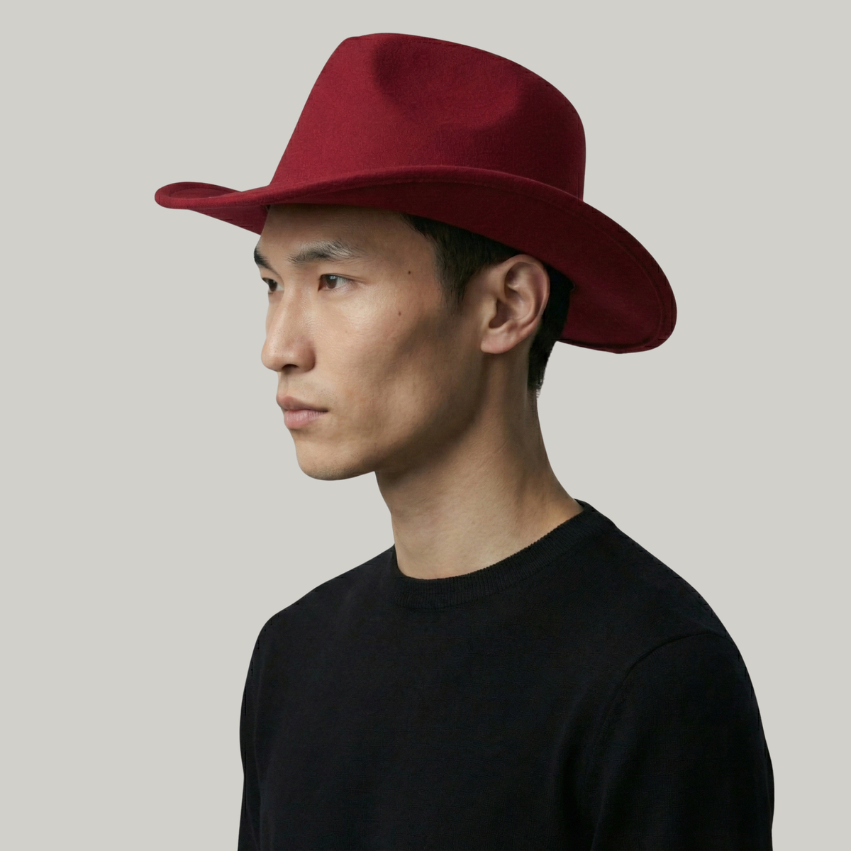 Chapeau de Cowboy Rouge Sans Motif