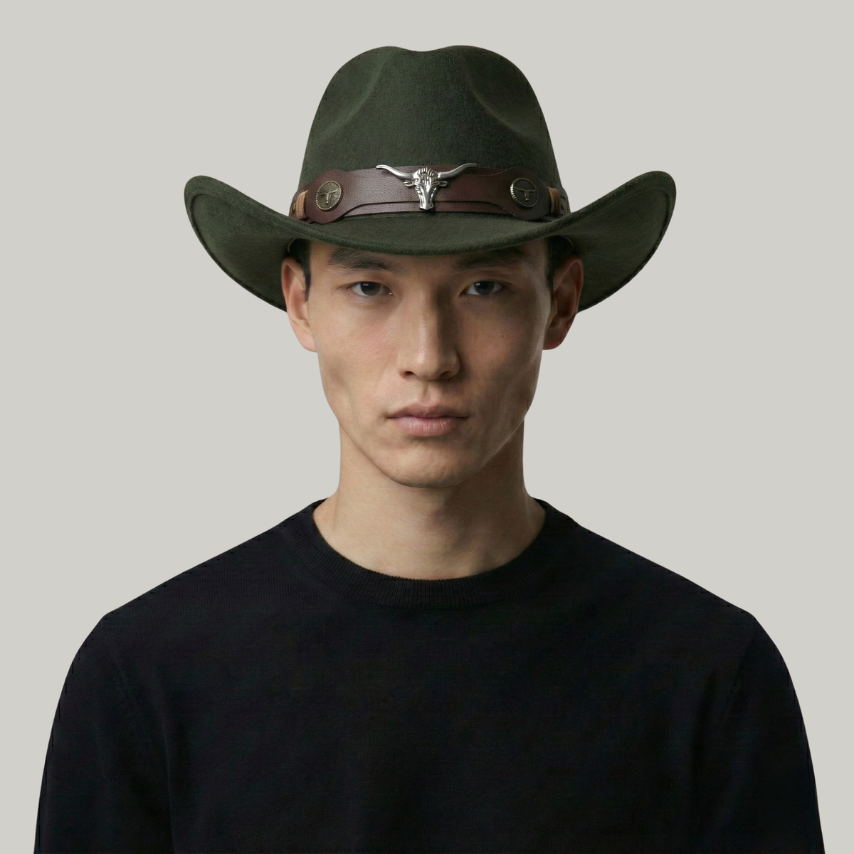 Chapeau de Cowboy Vert Taureau