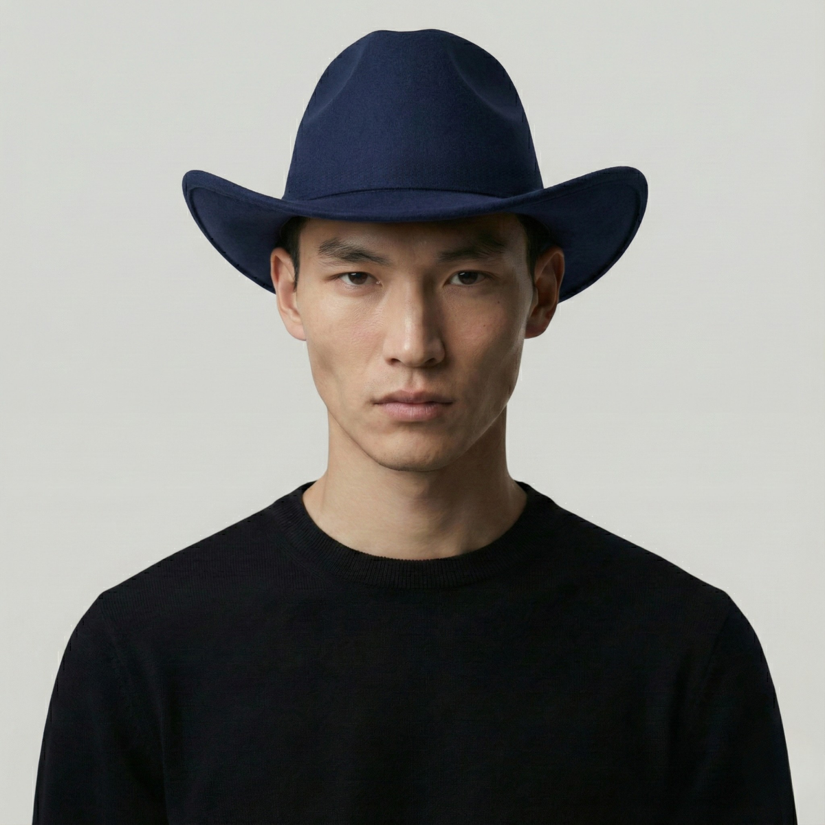 Chapeau de Cowboy Bleu Sans Motif