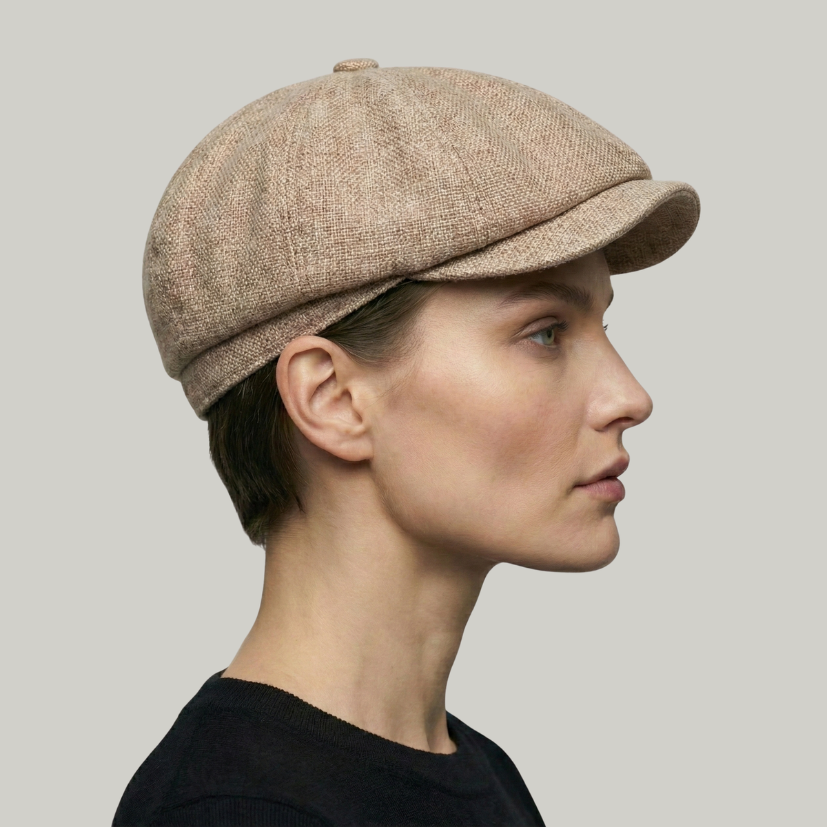 Béret Gavroche Beige Simple