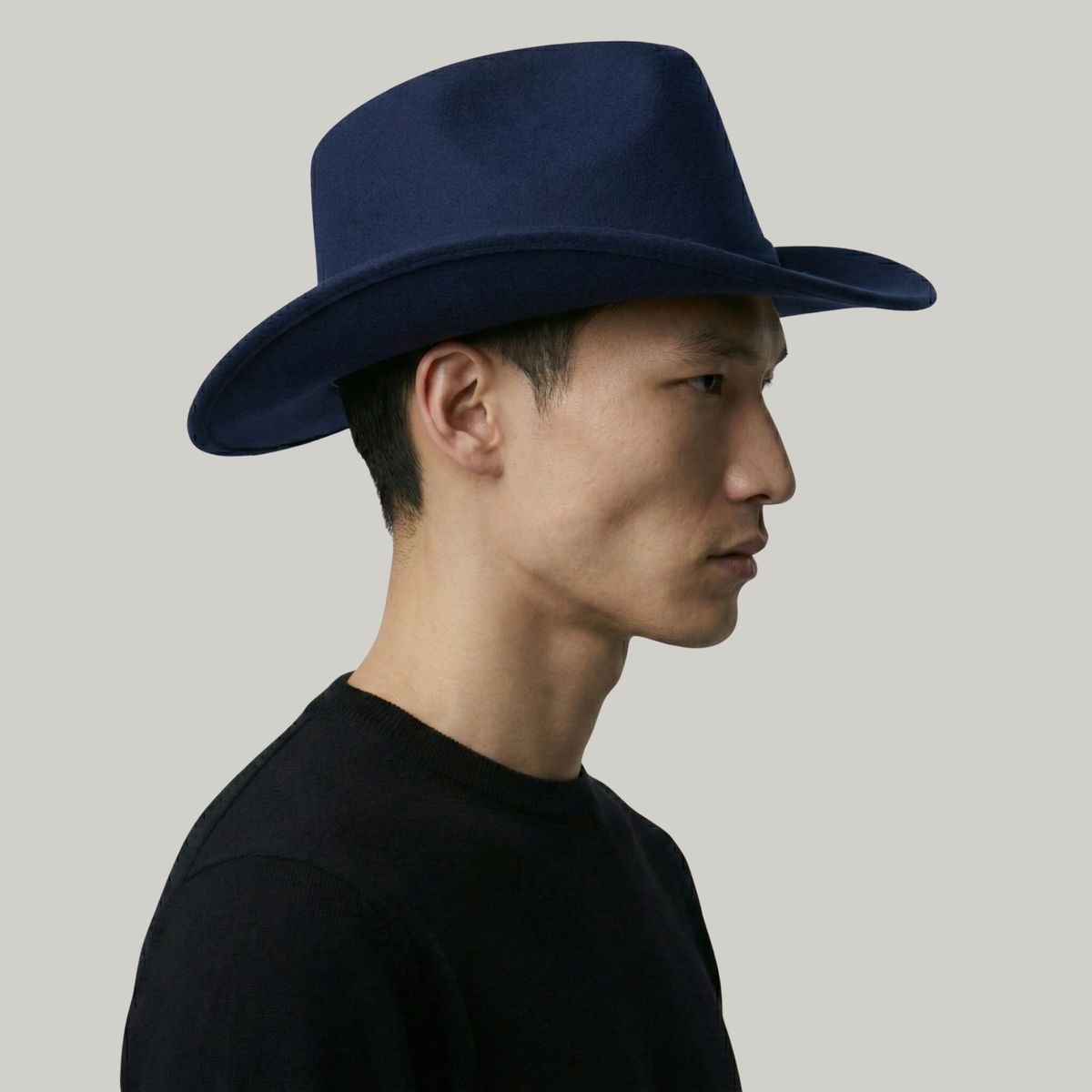 Chapeau de Cowboy Bleu Sans Motif