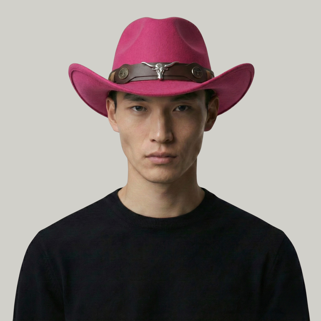 Chapeau de Cowboy Rose Taureau