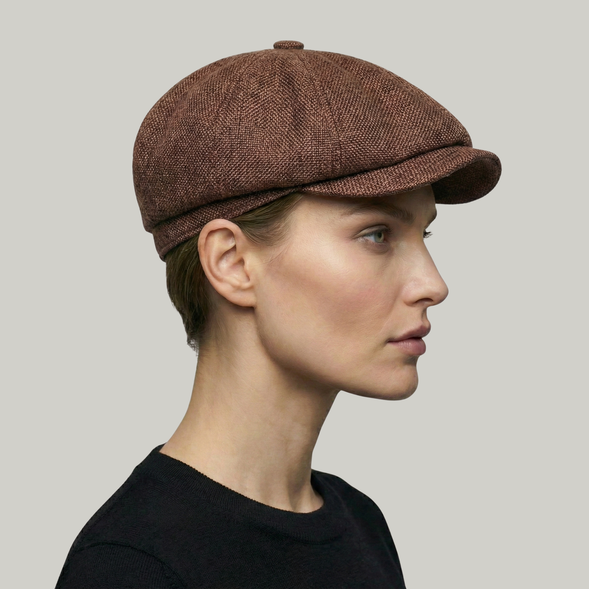 Béret Gavroche Marron Simple