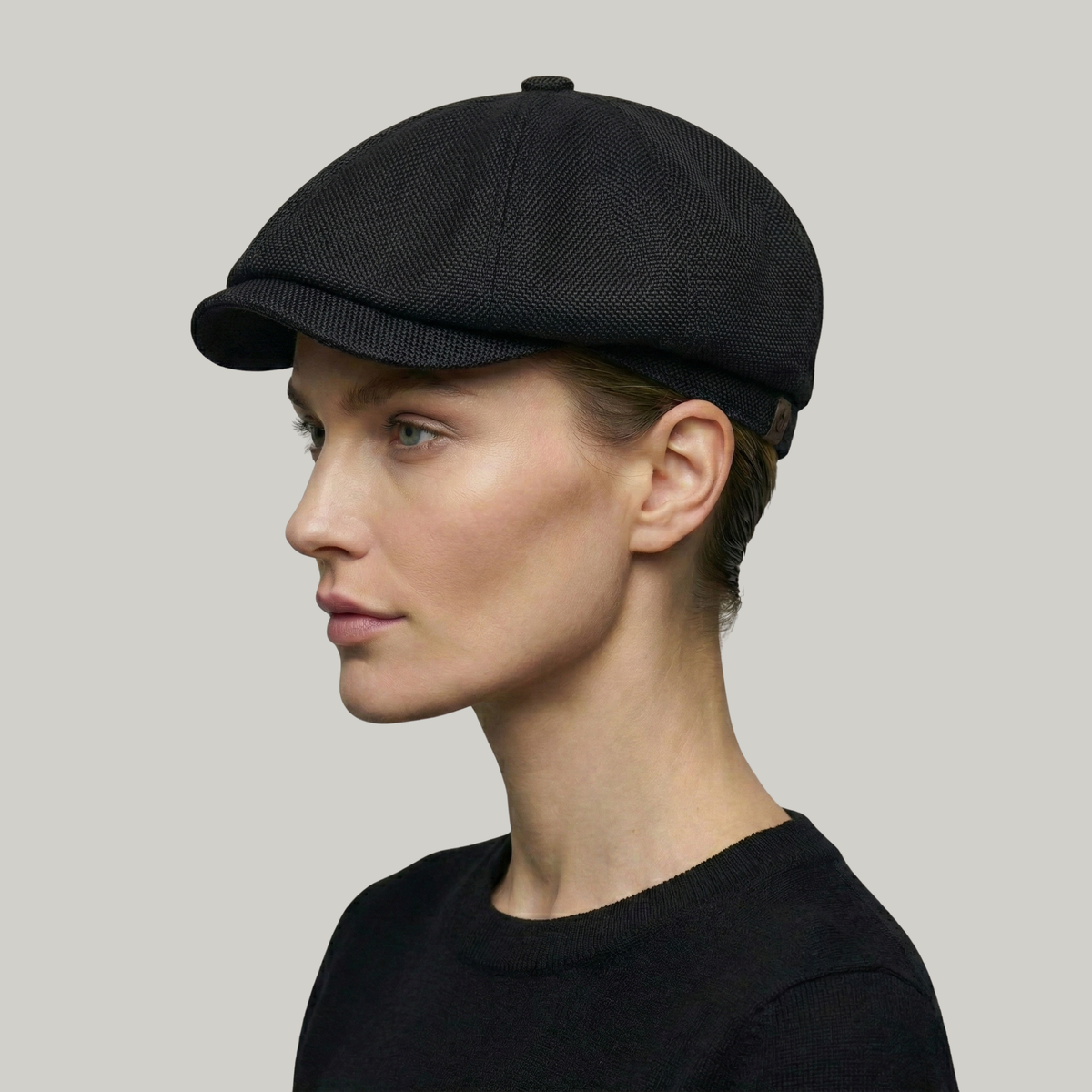 Béret Gavroche Noir Simple