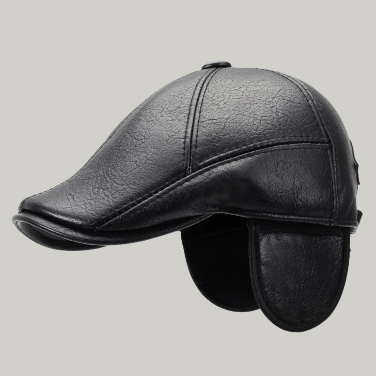 Béret Homme Noir Cache Oreille