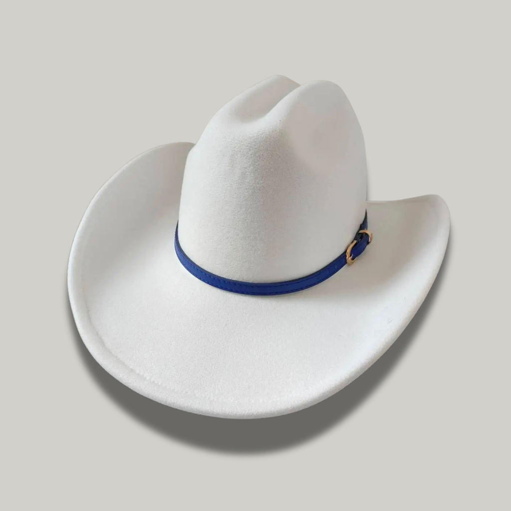 Chapeau Cowboy Blanc Uni