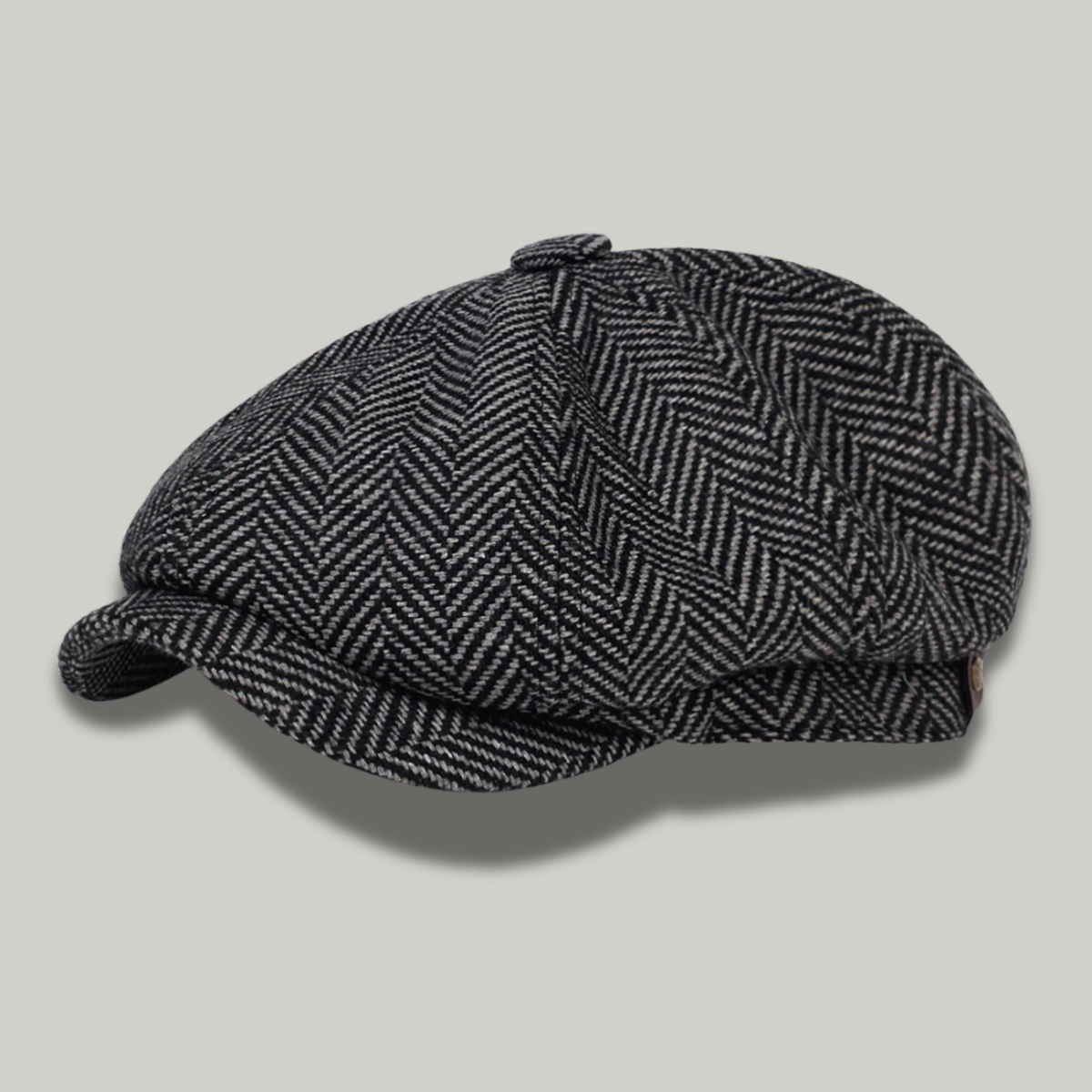 Béret Gavroche Noir à Rayure