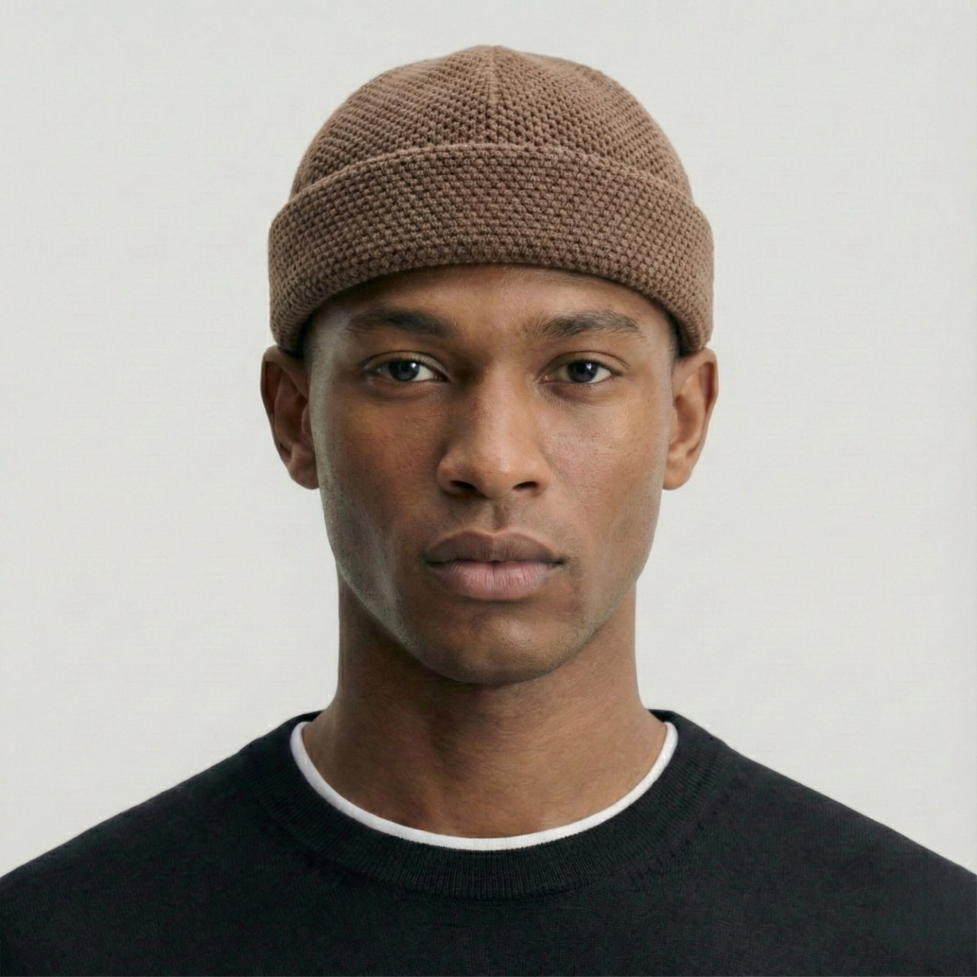 Bonnet Docker Marron Maille