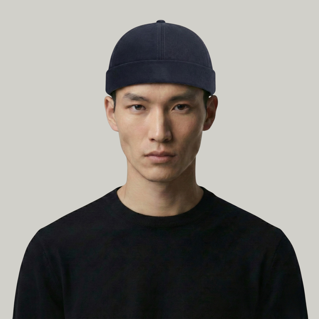 Bonnet Docker Bleu Croix