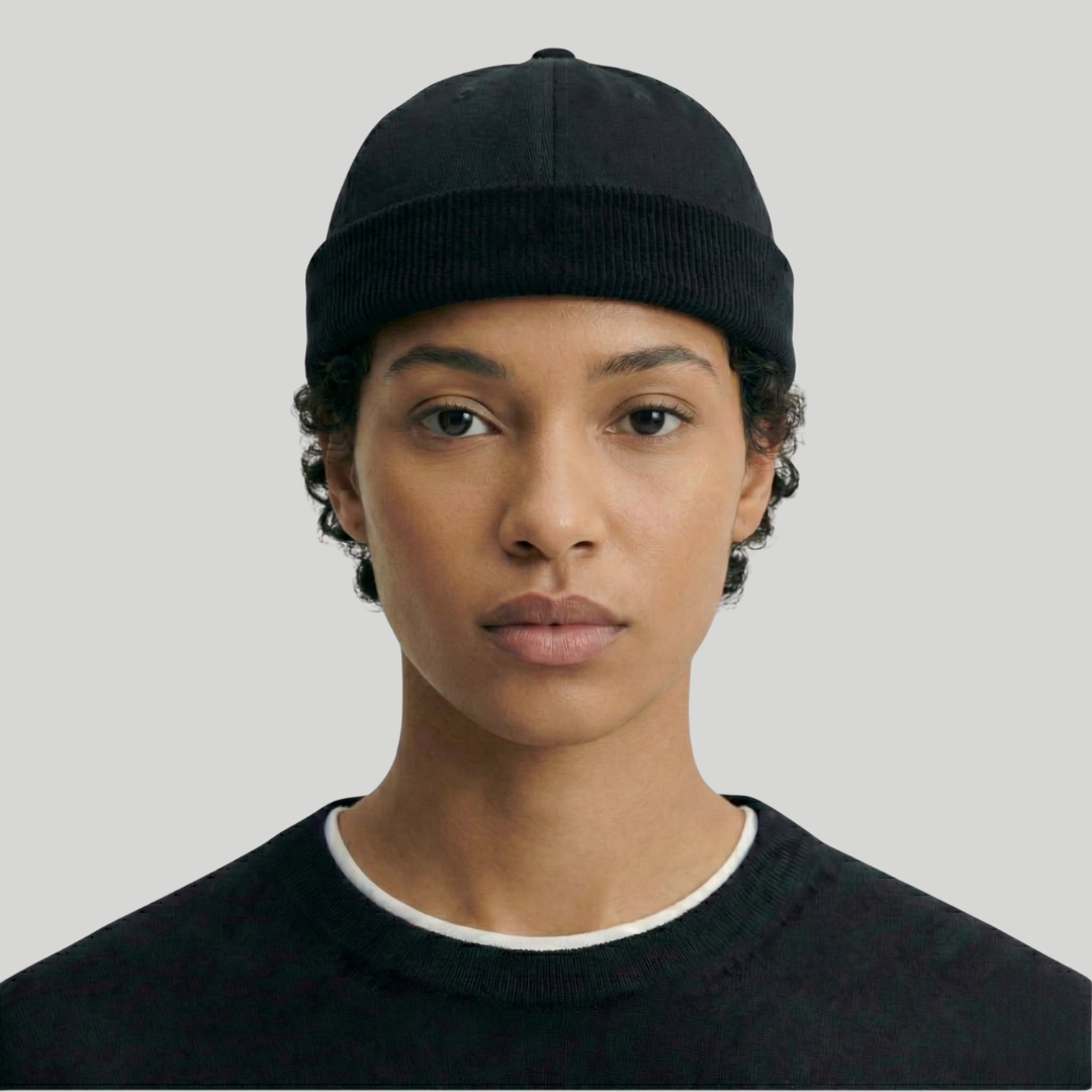 Bonnet Docker Noir Vintage