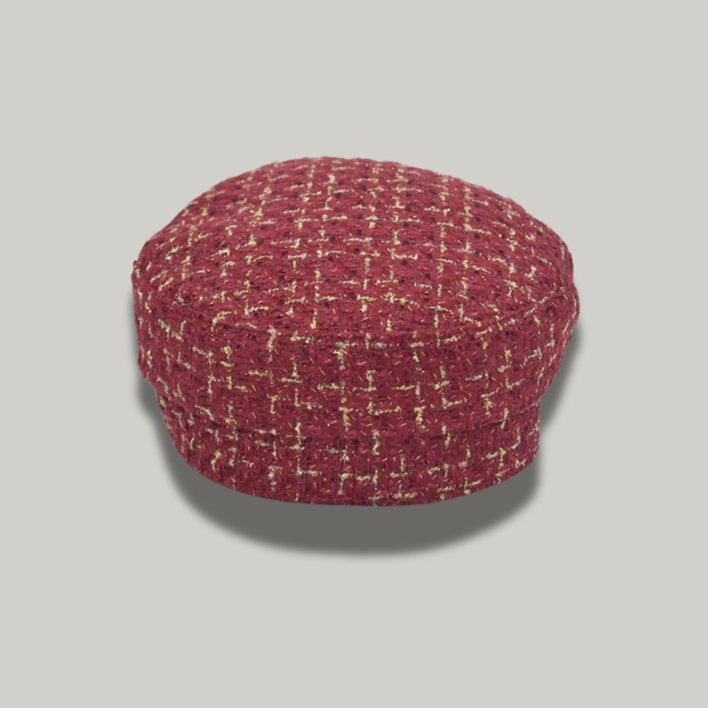 Béret Gavroche Femme Noir Chaine