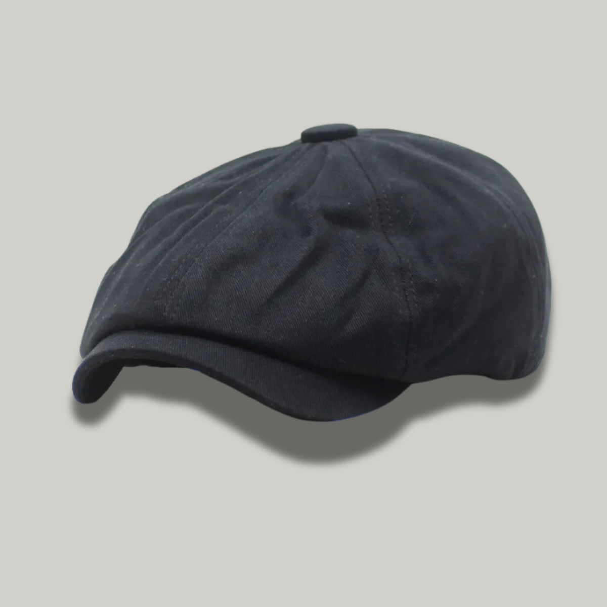 Béret Gavroche Homme Noir Uni