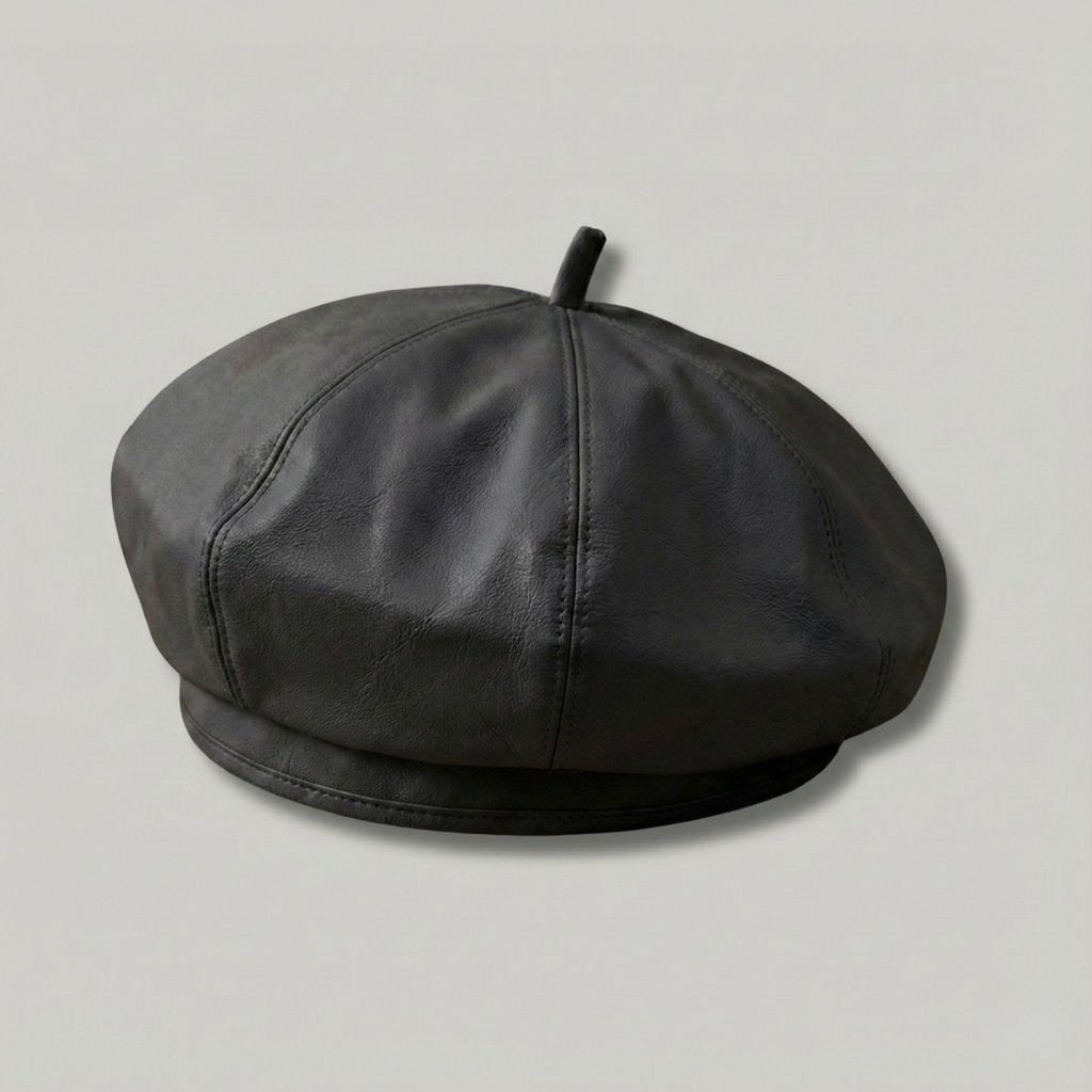 Béret Basque Femme Noir Brillant