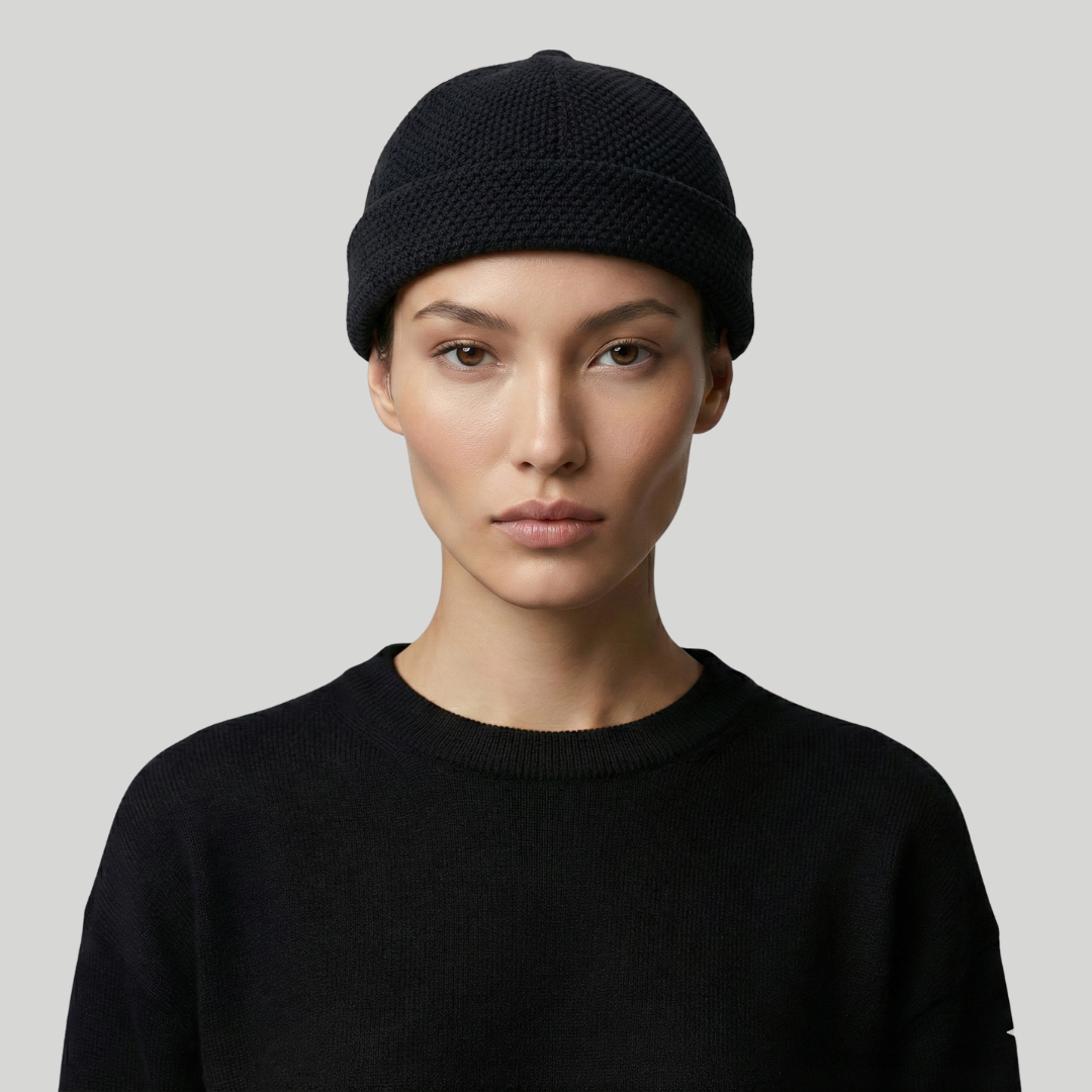Bonnet Docker Noir Maille