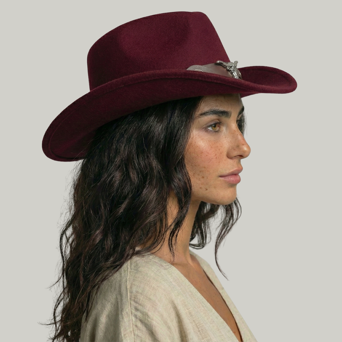 Chapeau de Cowboy Rouge Taureau