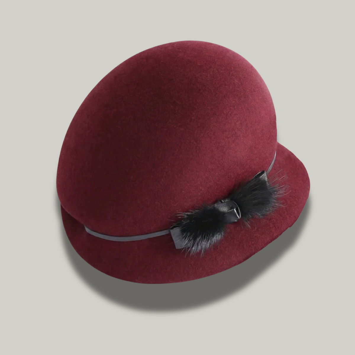 Chapeau Melon Femme Rouge à Noeud