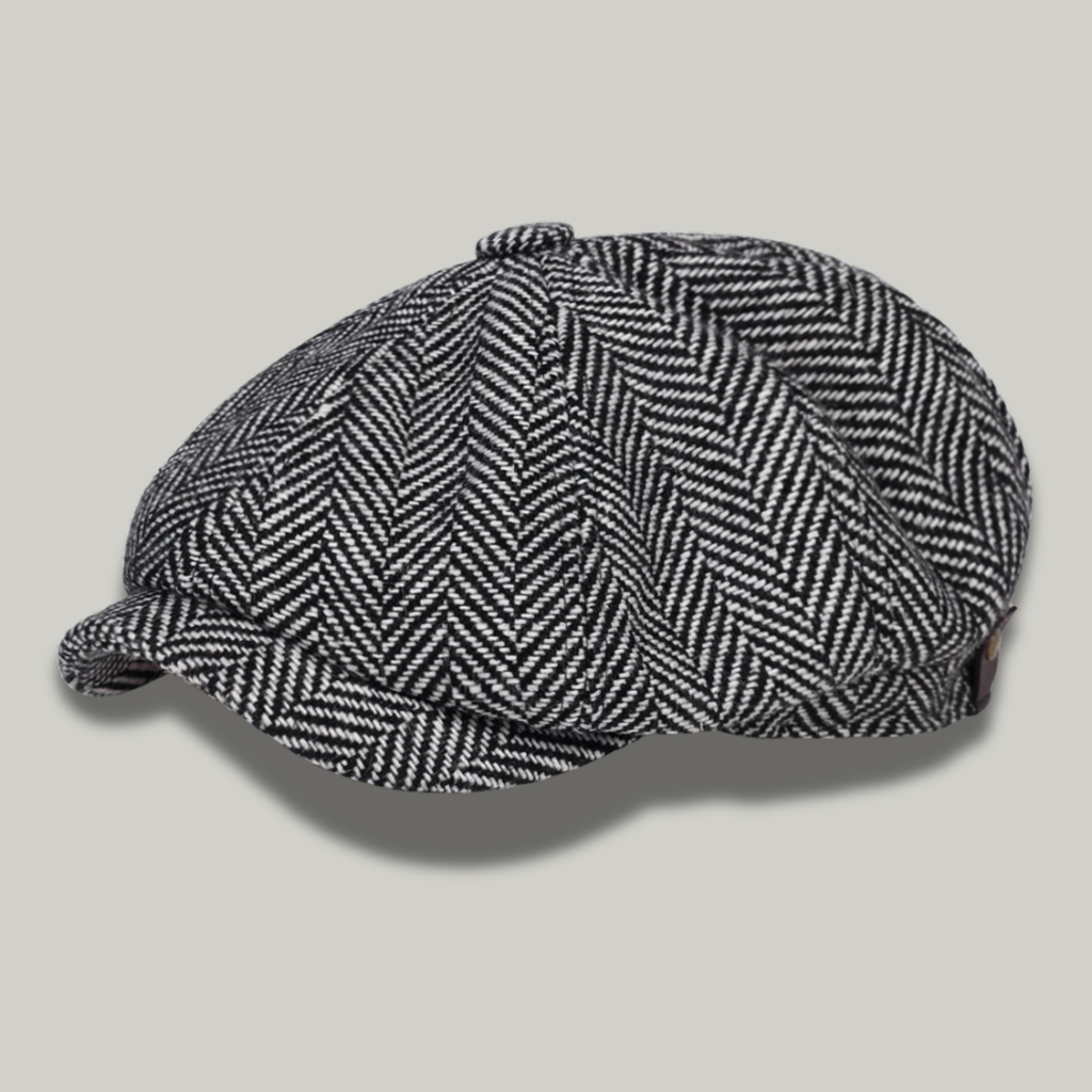 Béret Gavroche Gris à Rayure