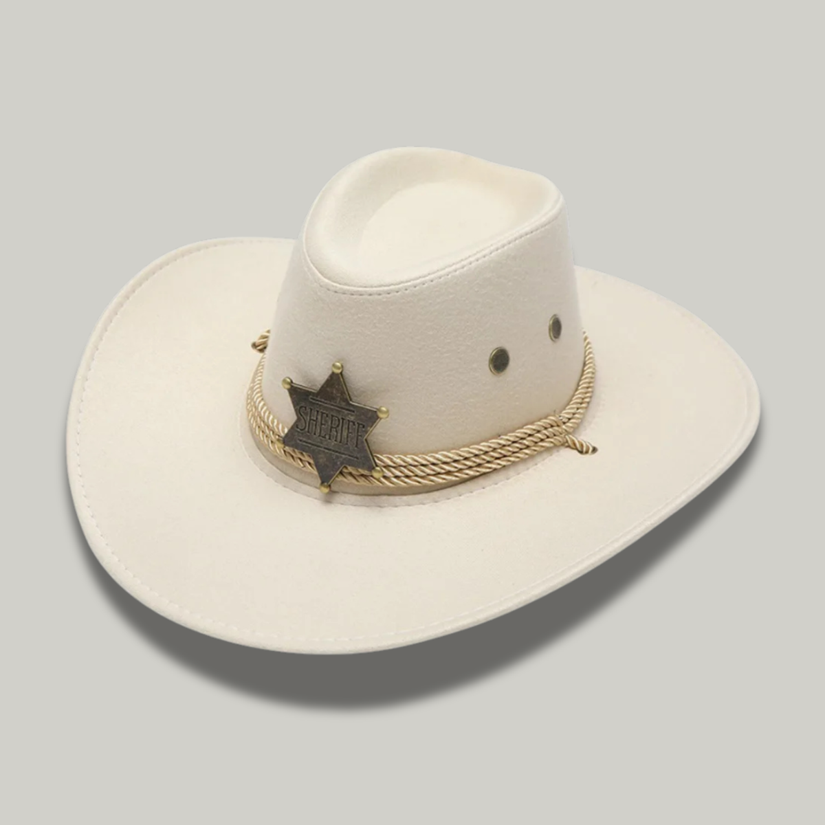 Chapeau de Cowboy Femme Blanc Sheriff