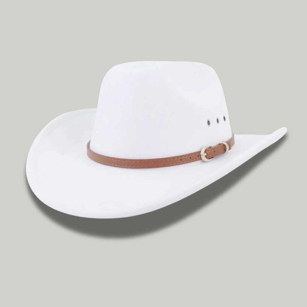 Chapeau de Cowboy Homme Blanc Doux
