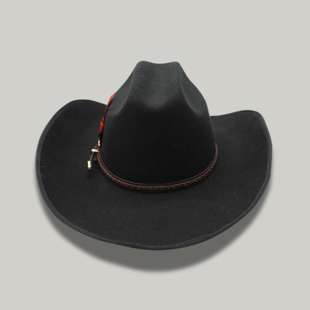 Chapeau de Cowboy Blanc à Plume