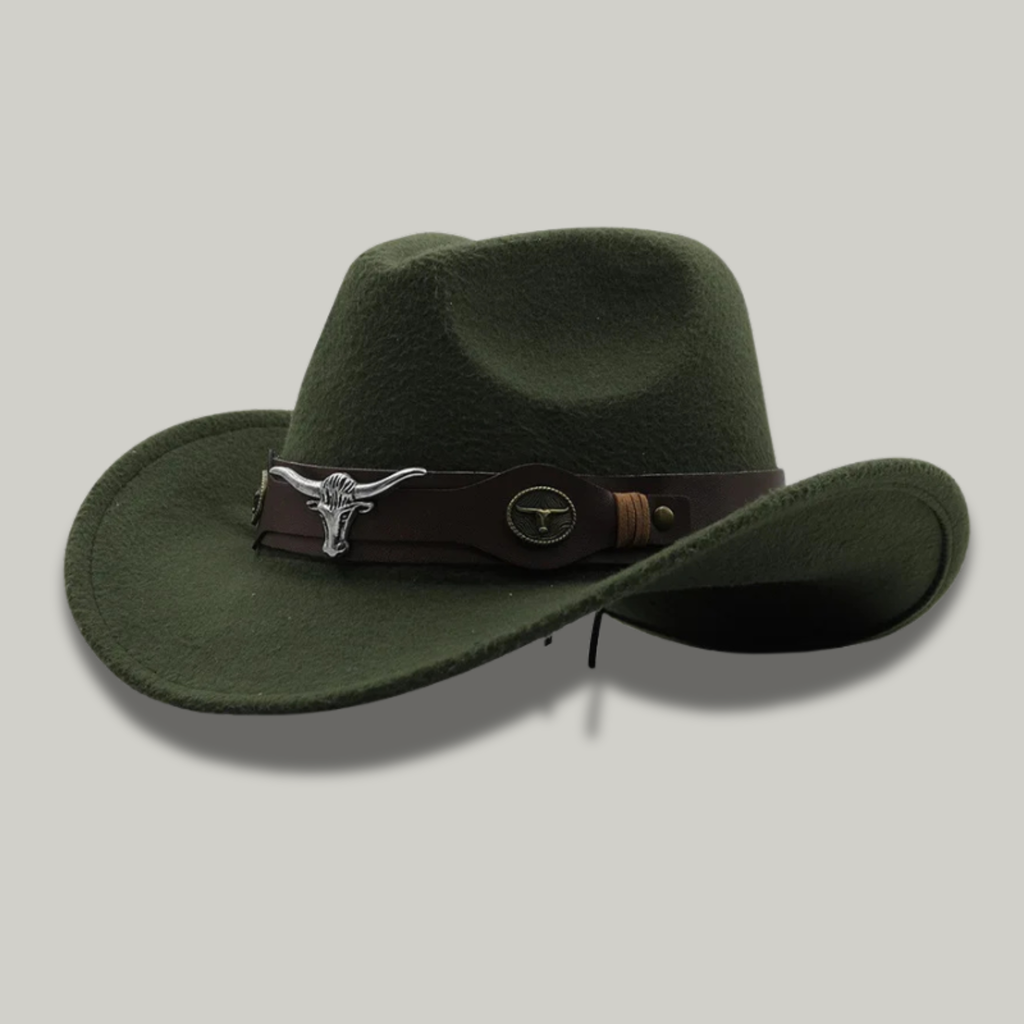 Chapeau de Cowboy Vert Taureau