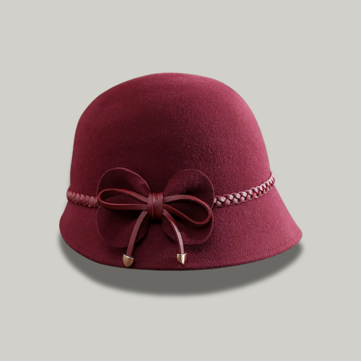 Chapeau Melon Femme Rouge à Lacets