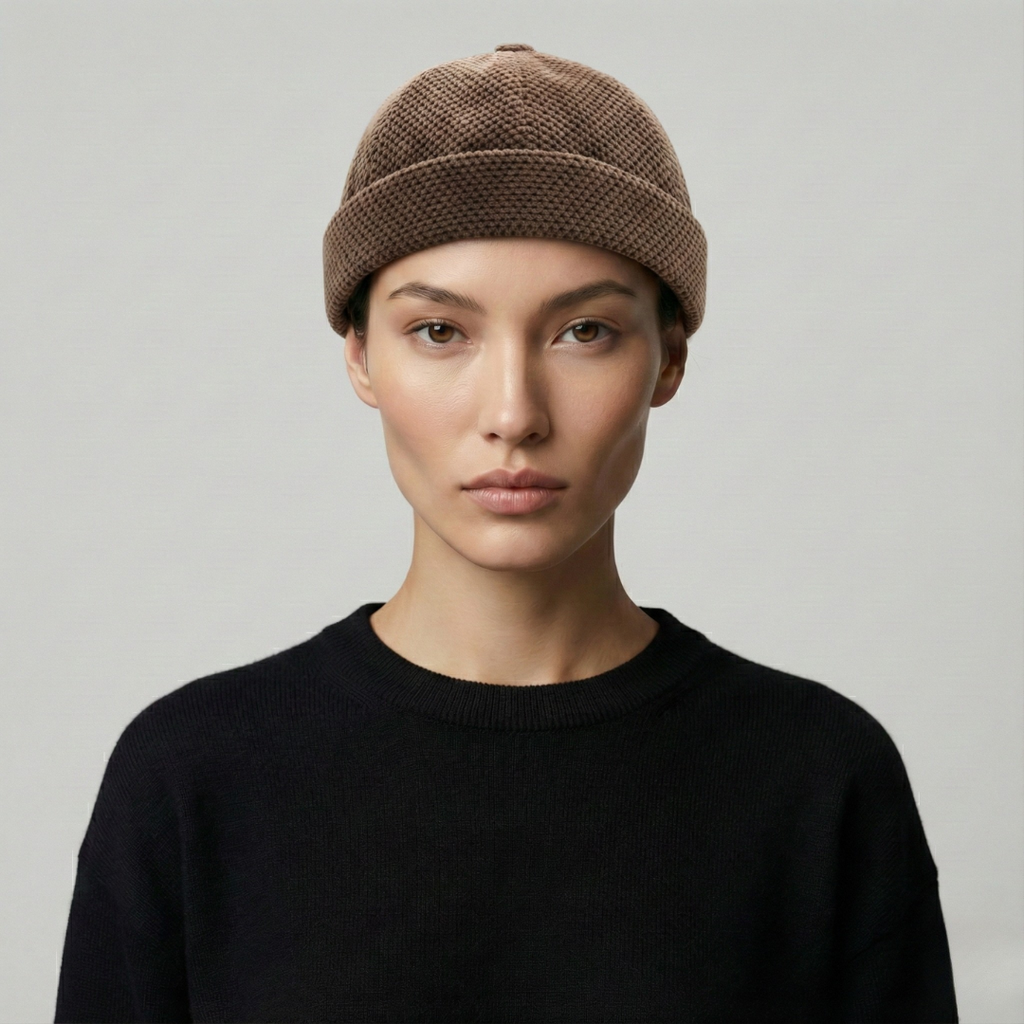 Bonnet Docker Marron Maille