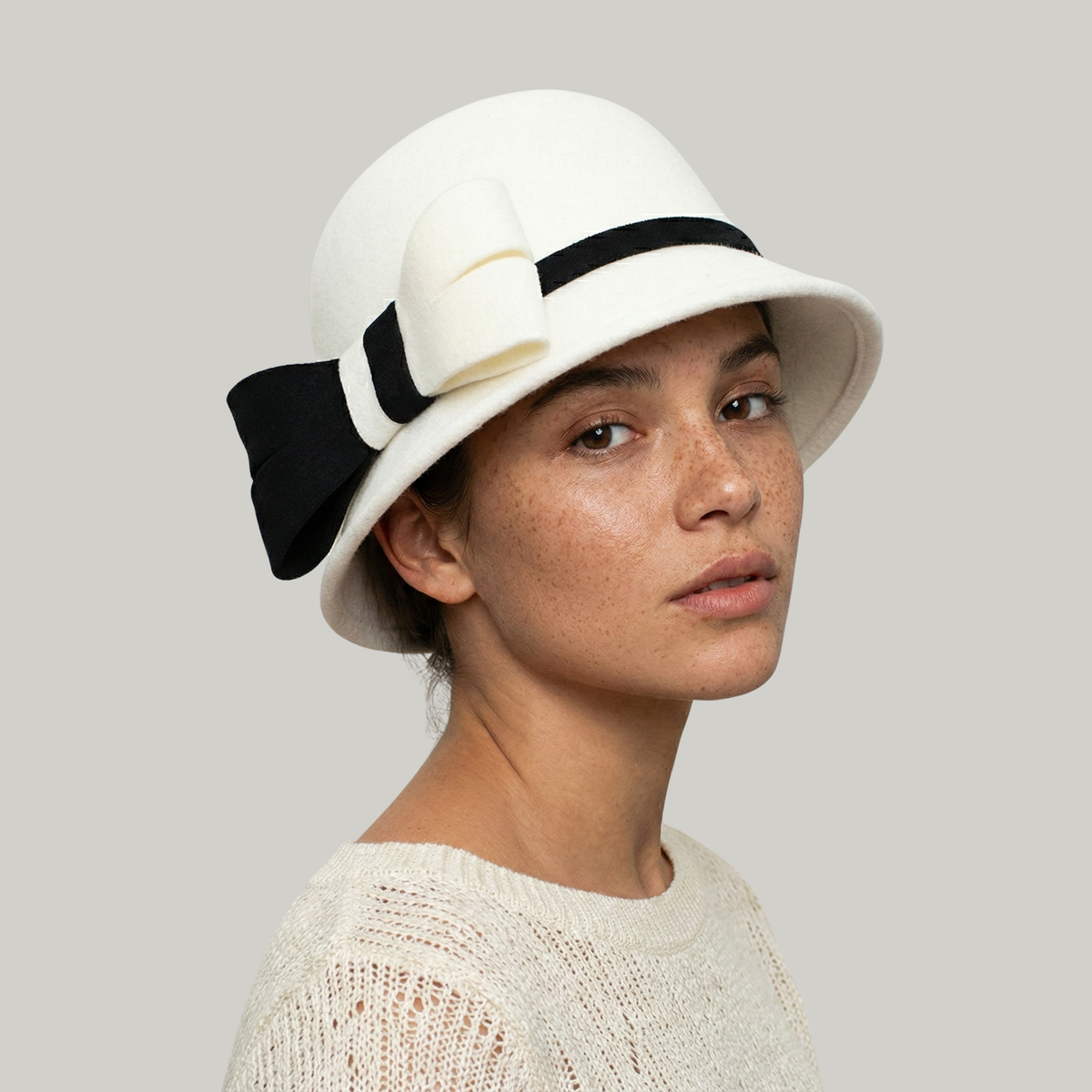 Chapeau Melon Femme Blanc Mariage