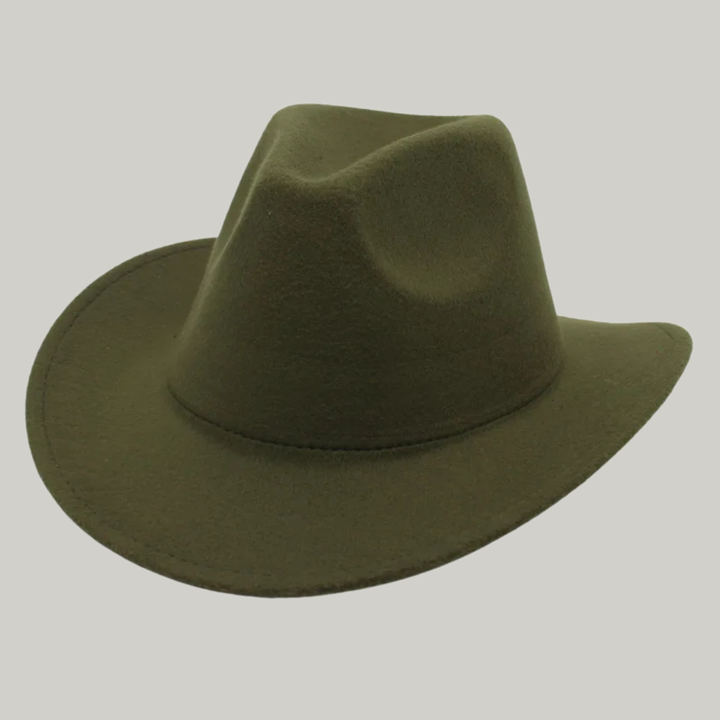 Chapeau de Cowboy Vert Sans Motif