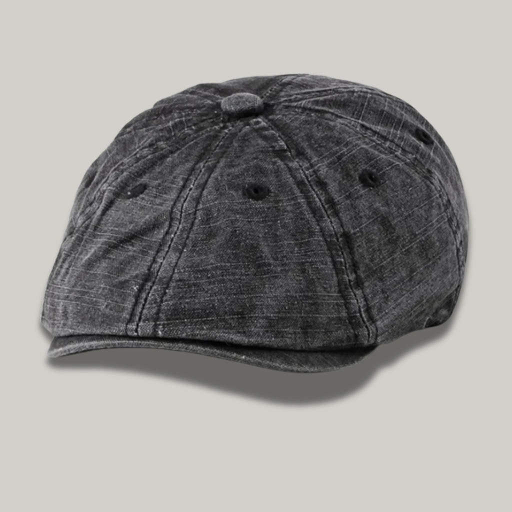 Béret Homme Noir Délavé