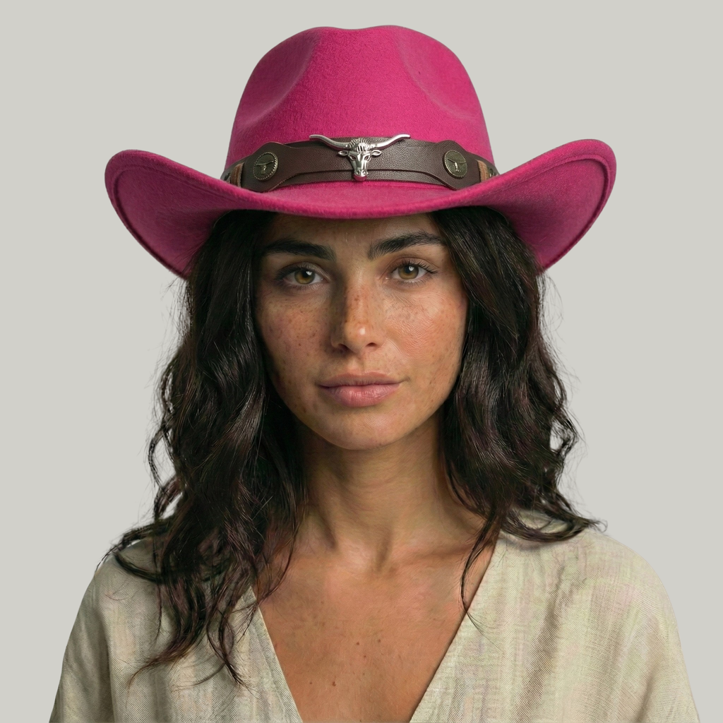 Chapeau de Cowboy Rose Taureau