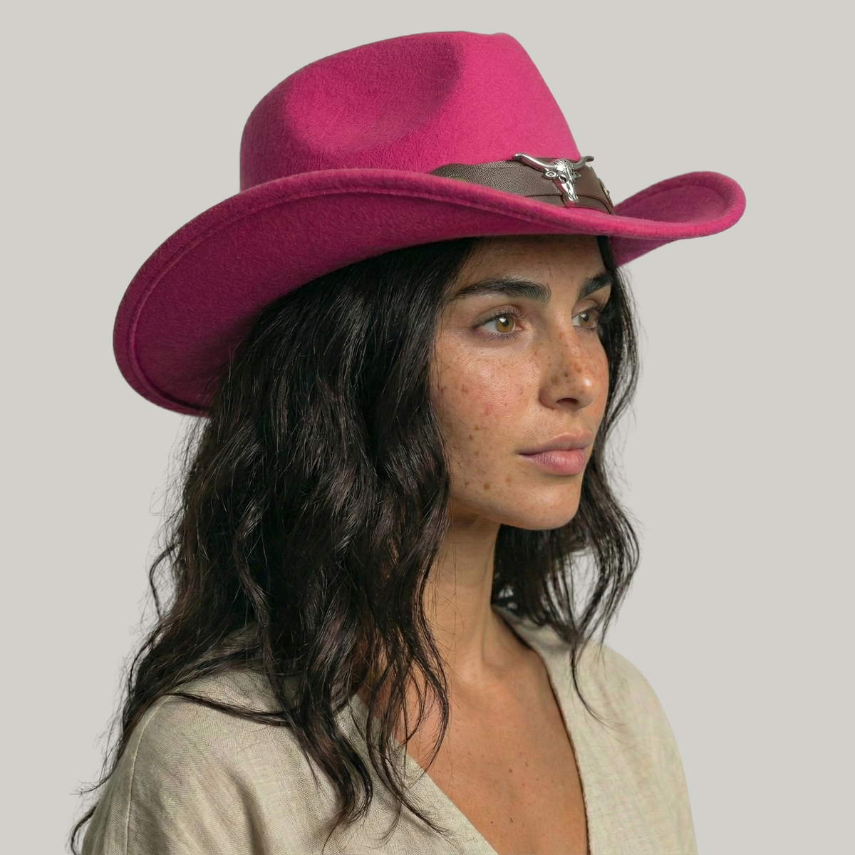 Chapeau de Cowboy Rose Taureau