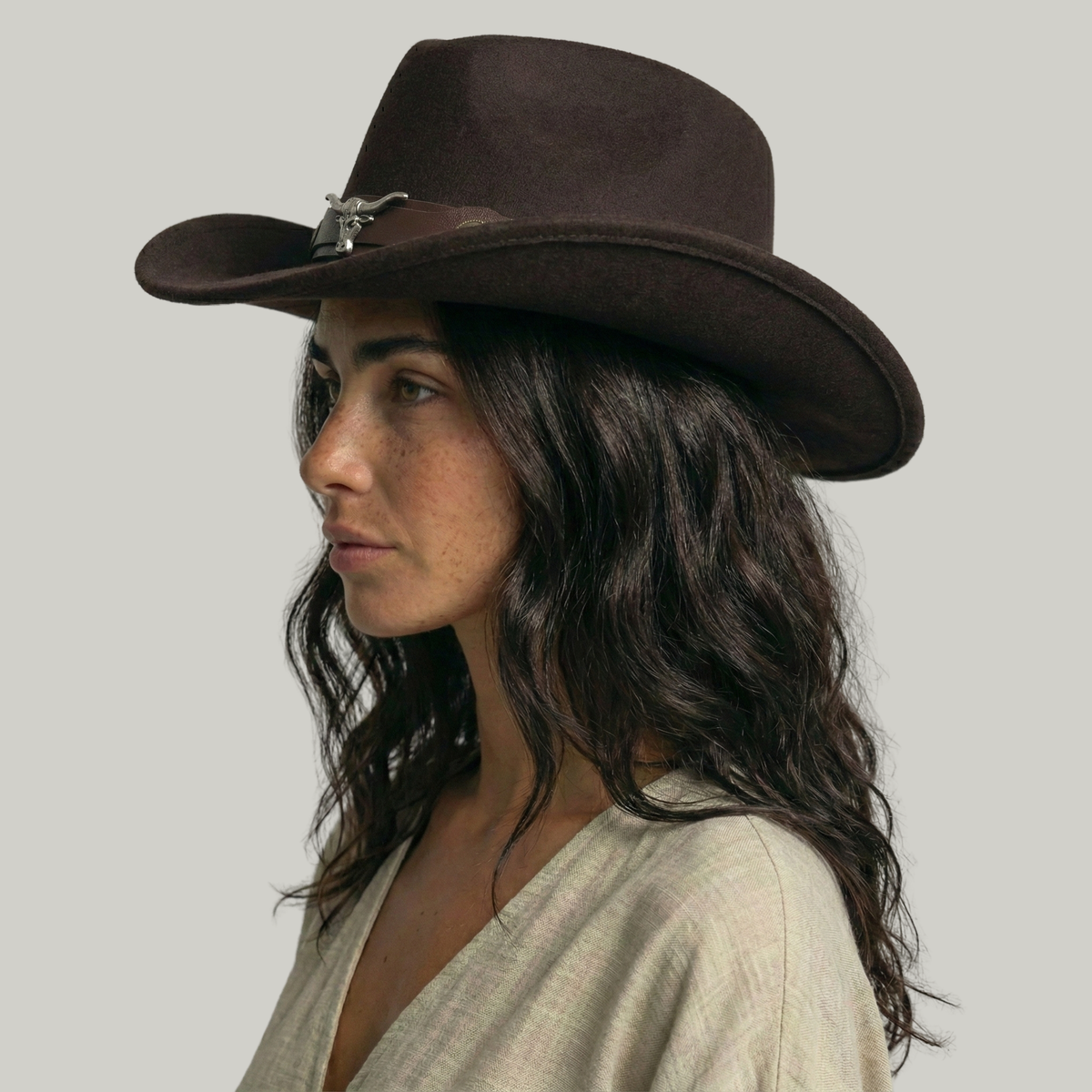 Chapeau de Cowboy Marron Taureau