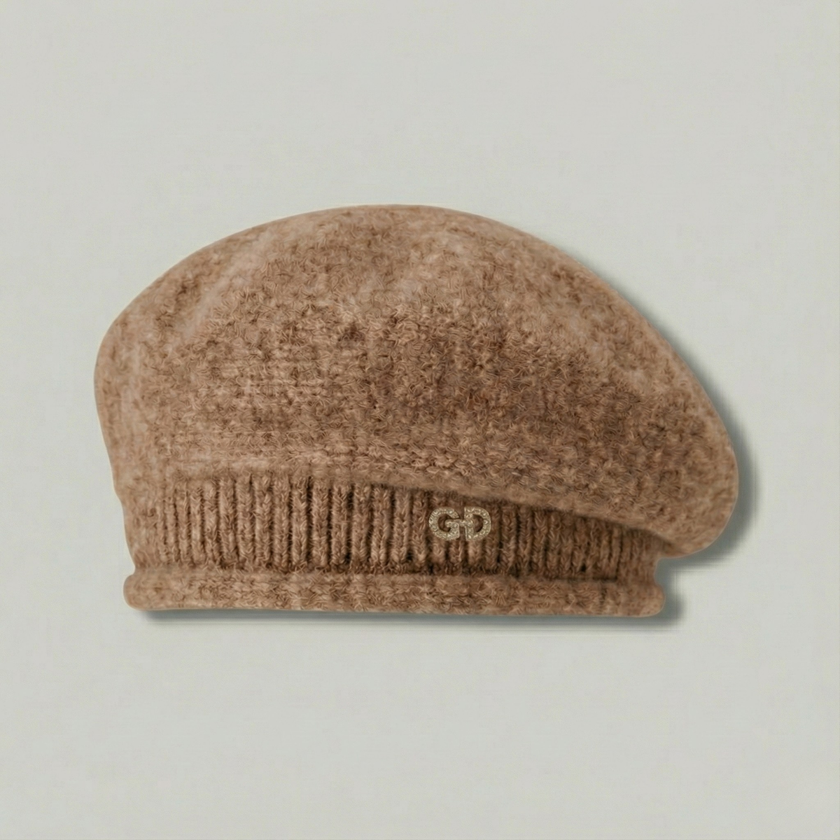 Béret Femme Marron Effet Laine