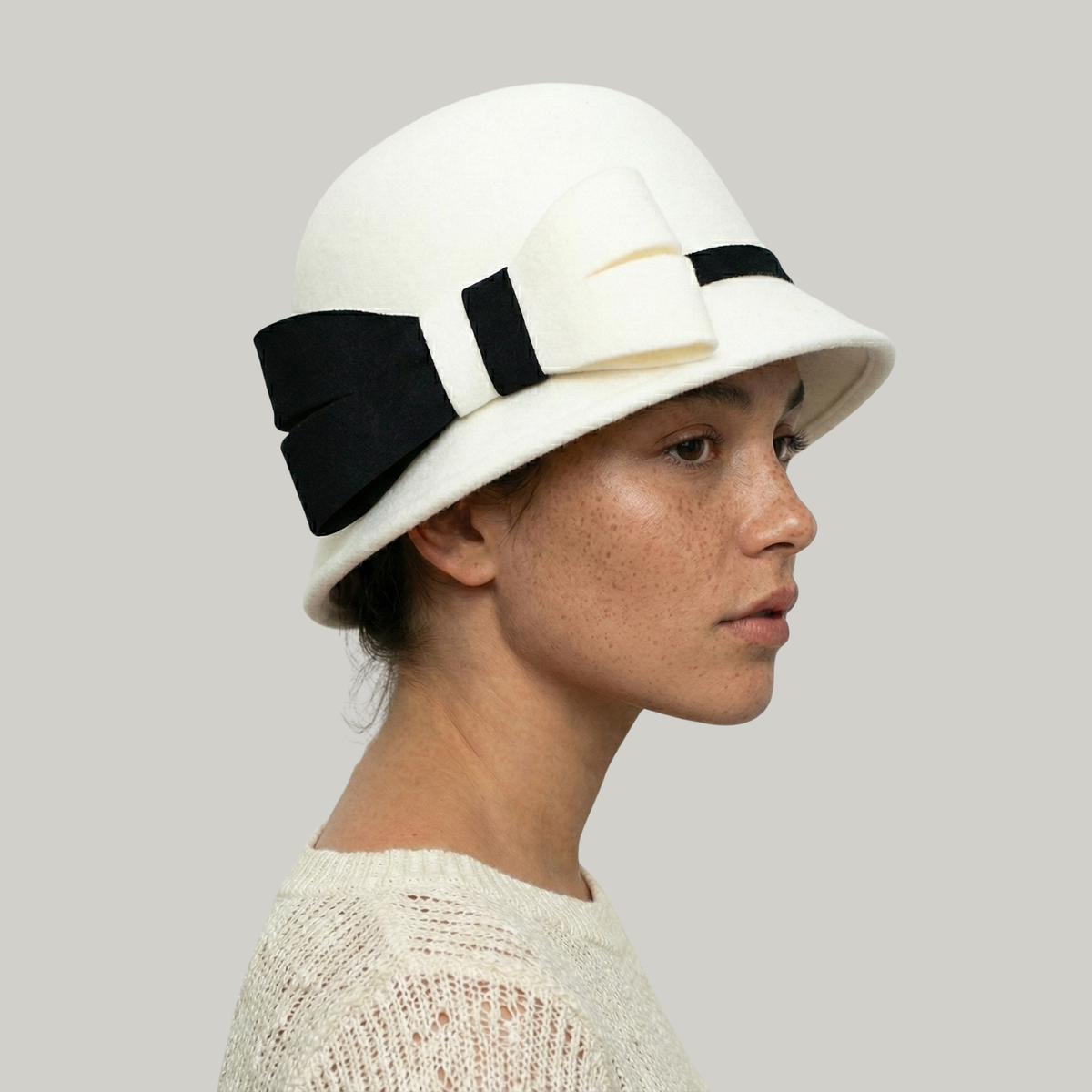 Chapeau Melon Femme Blanc Mariage