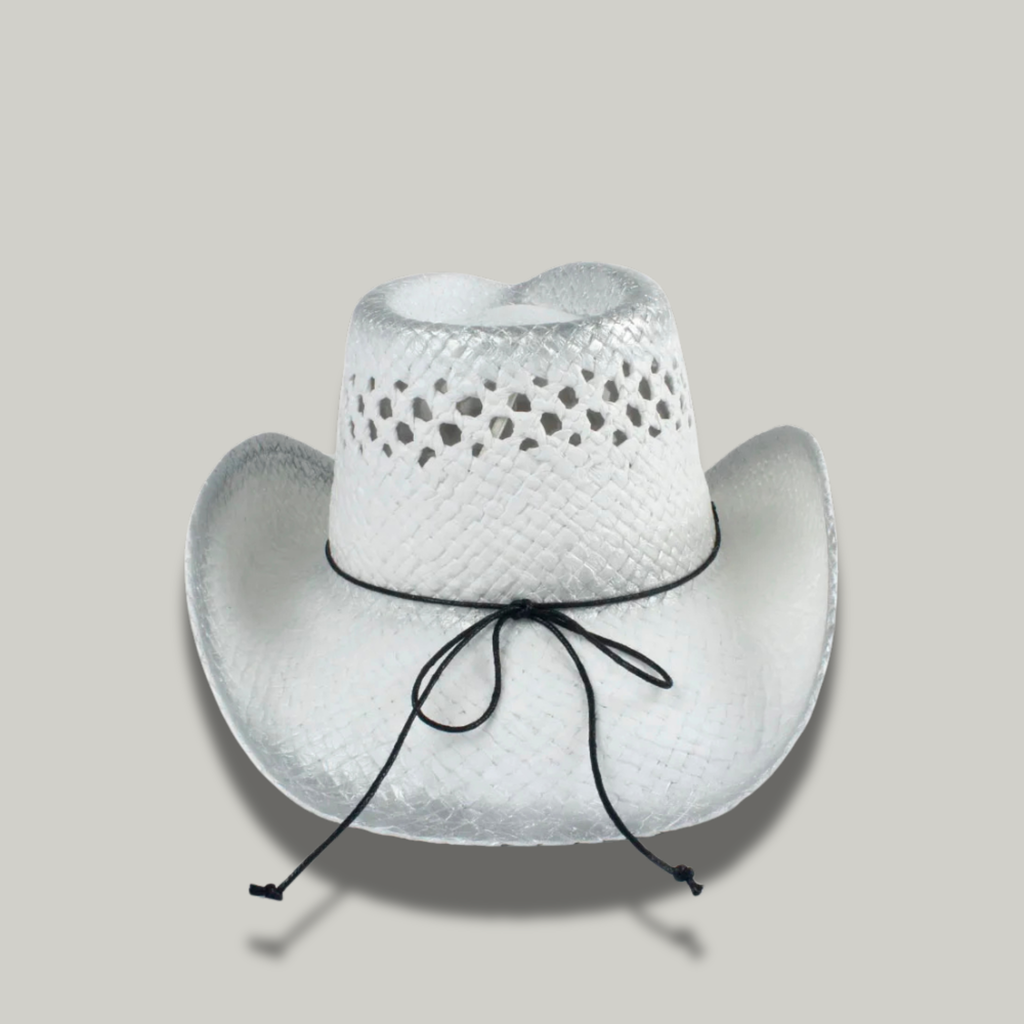 Chapeau de Cowboy Femme Blanc Rétro
