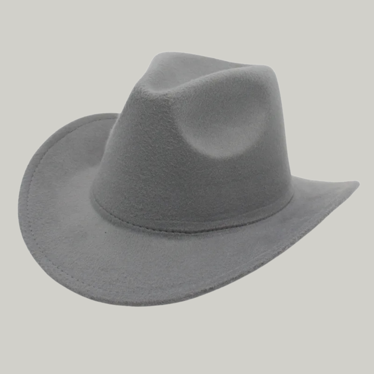 Chapeau de Cowboy Gris Sans Motif