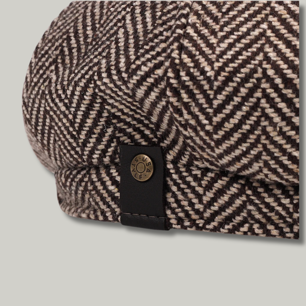 Béret Gavroche Gris à Rayure