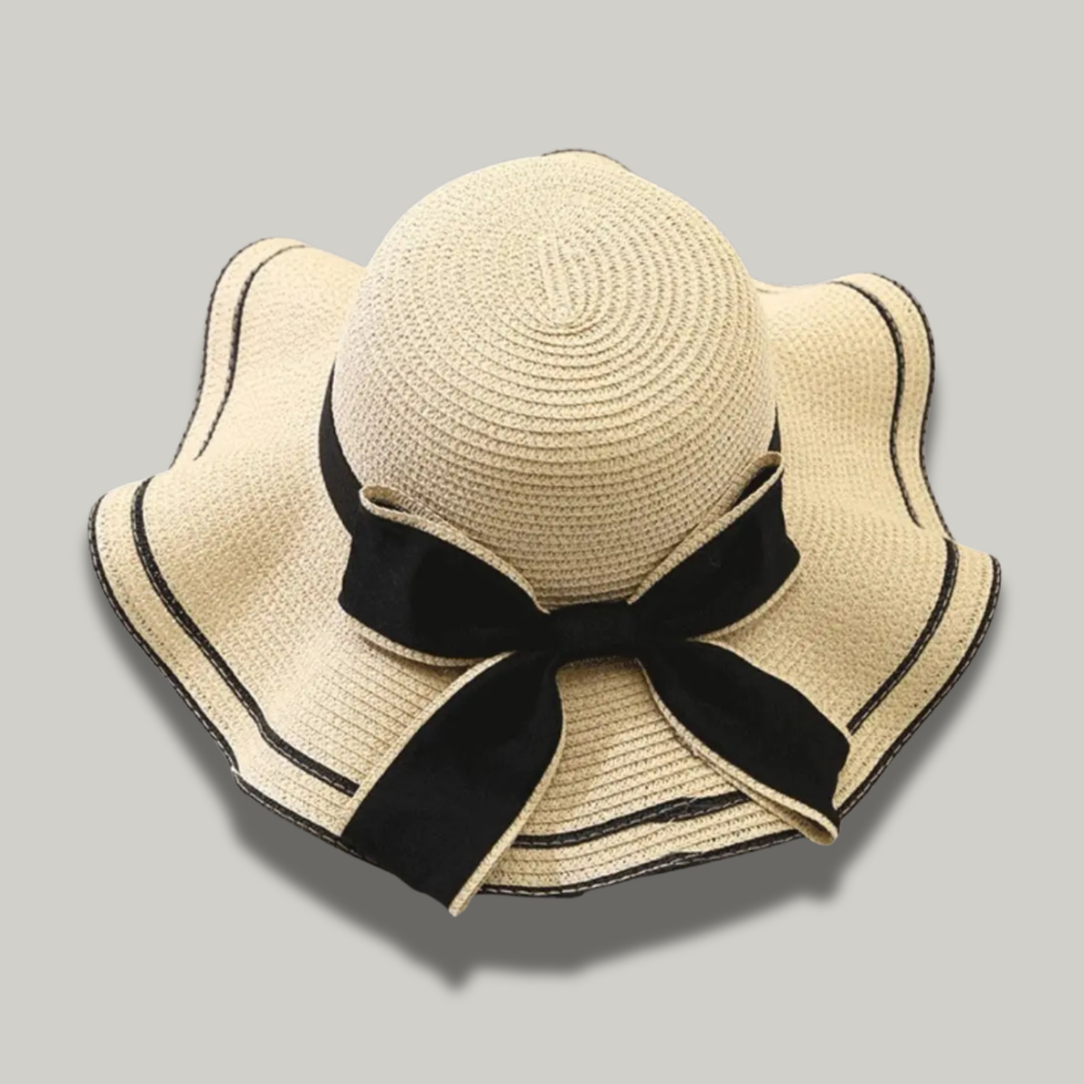 Chapeau de Paille Femme Beige Élégant