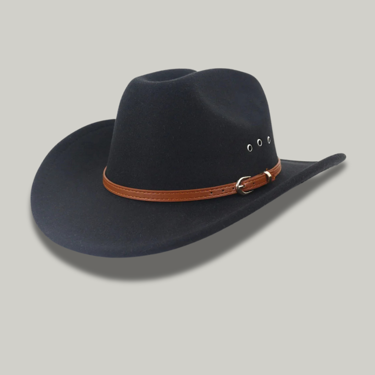 Chapeau de Cowboy Homme Noir Doux
