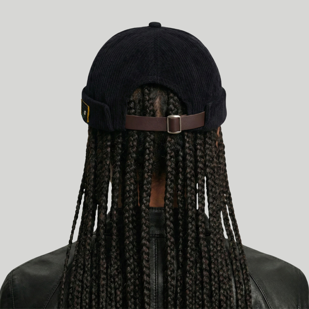 Bonnet Docker Noir à Rayure