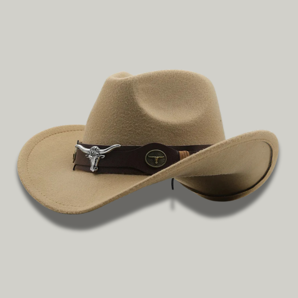 Chapeau de Cowboy Beige Taureau