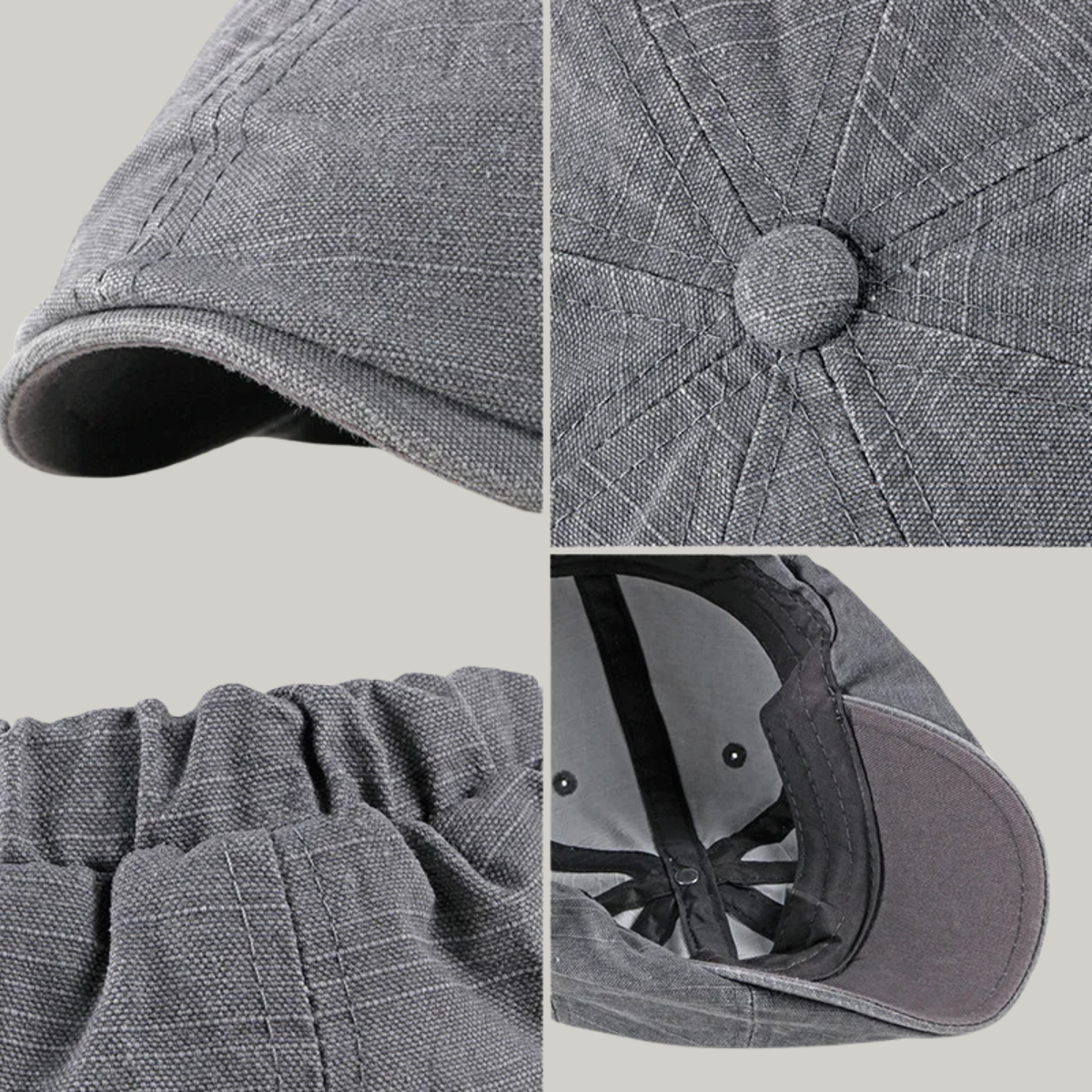 Béret Homme Noir Délavé