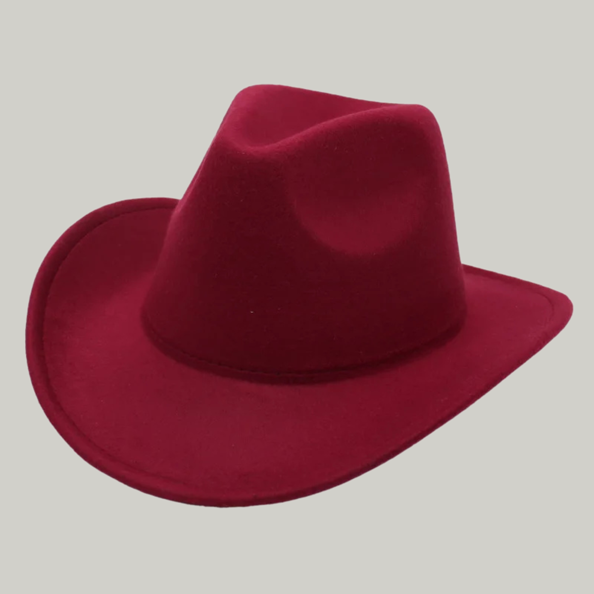 Chapeau de Cowboy Rouge Sans Motif