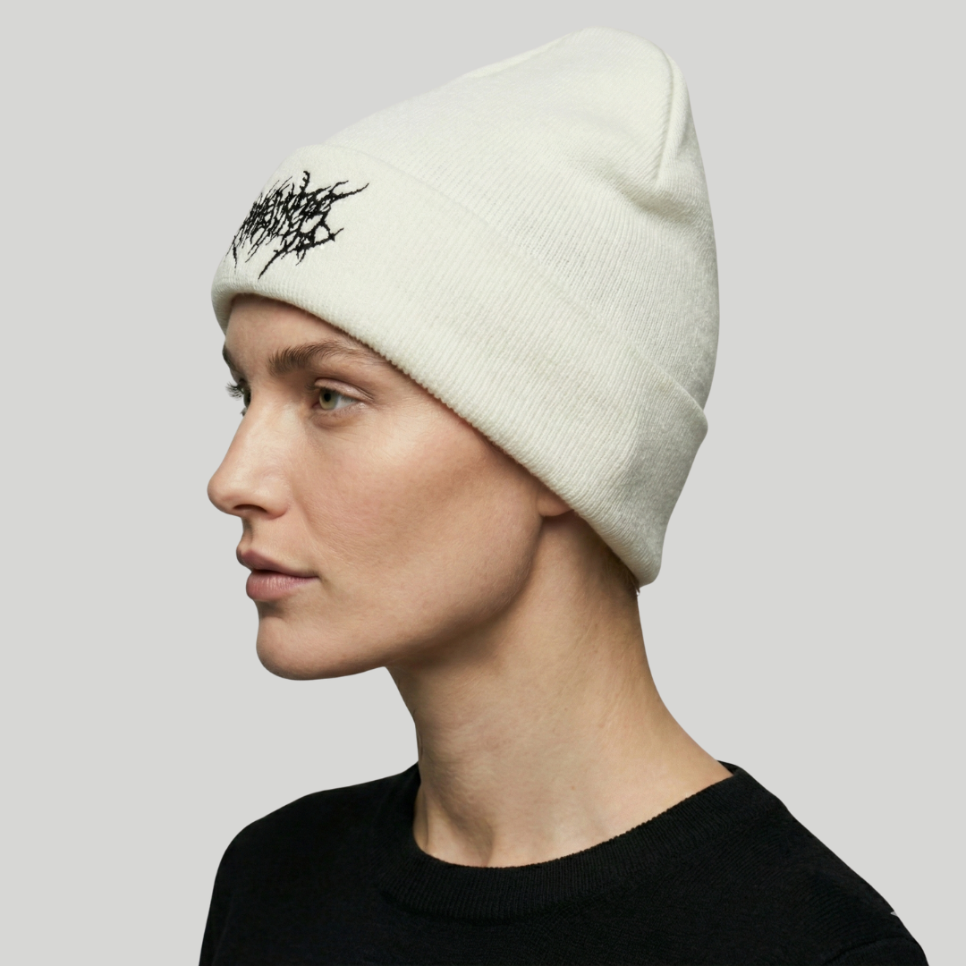 Bonnet Hiver Femme Blanc Gothique