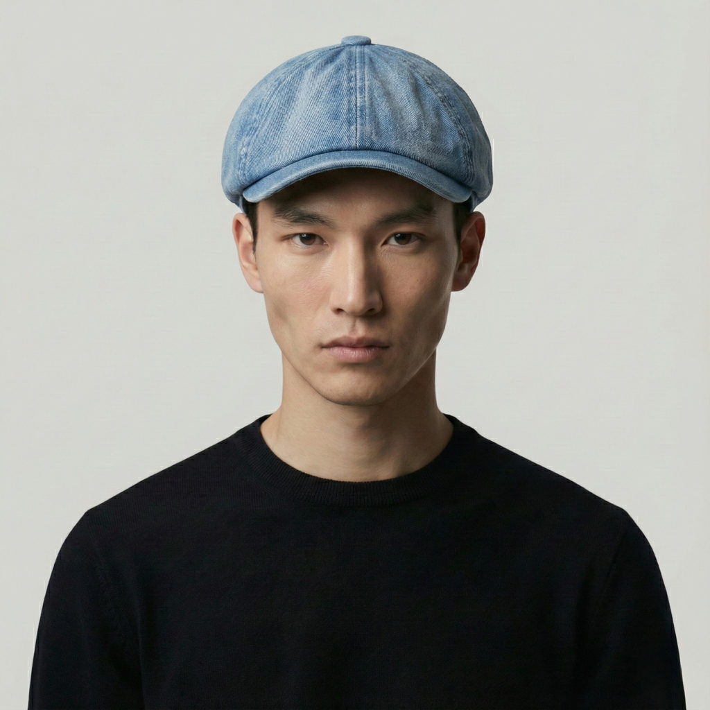 Béret Gavroche Homme Bleu Jean