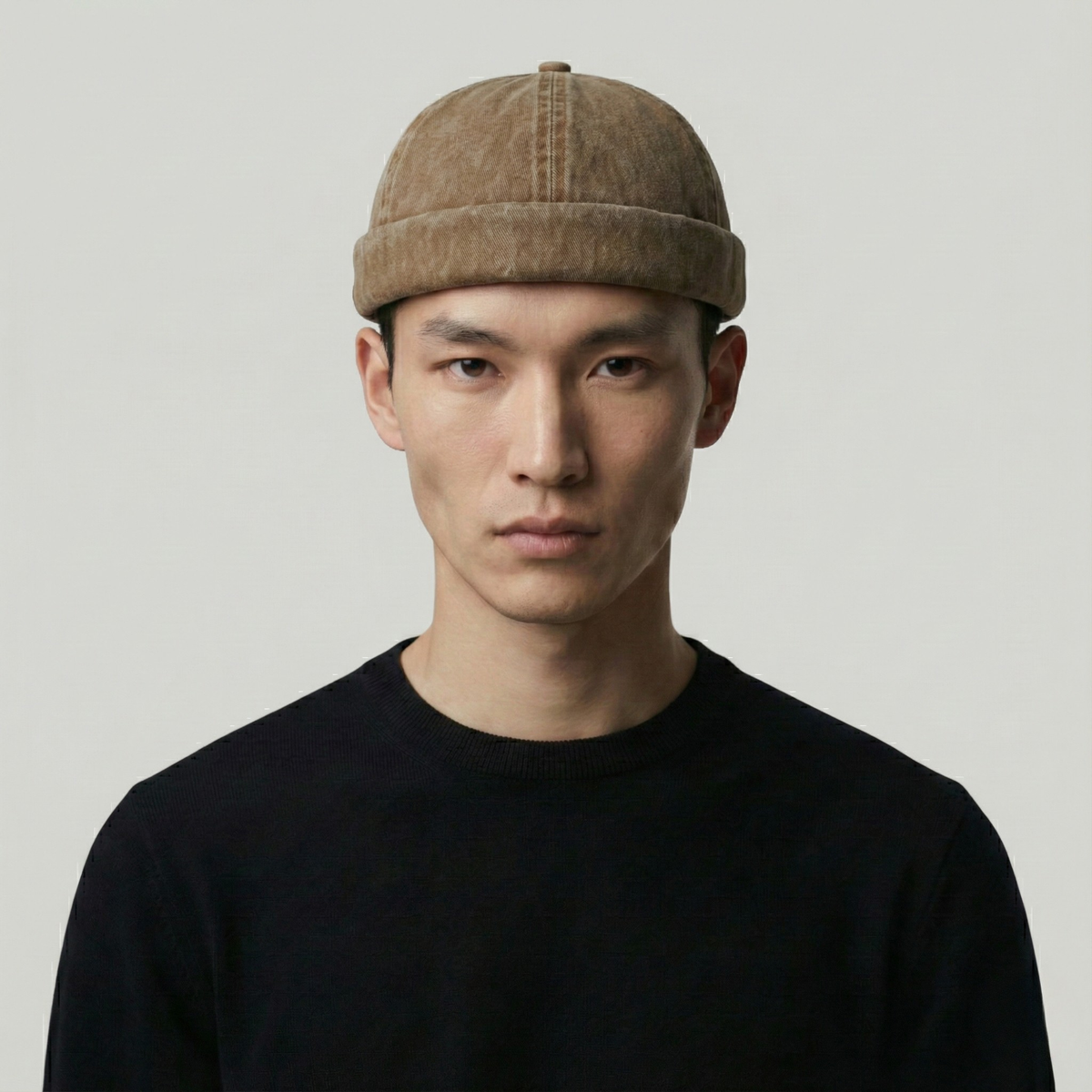 Bonnet Docker Marron Délavé