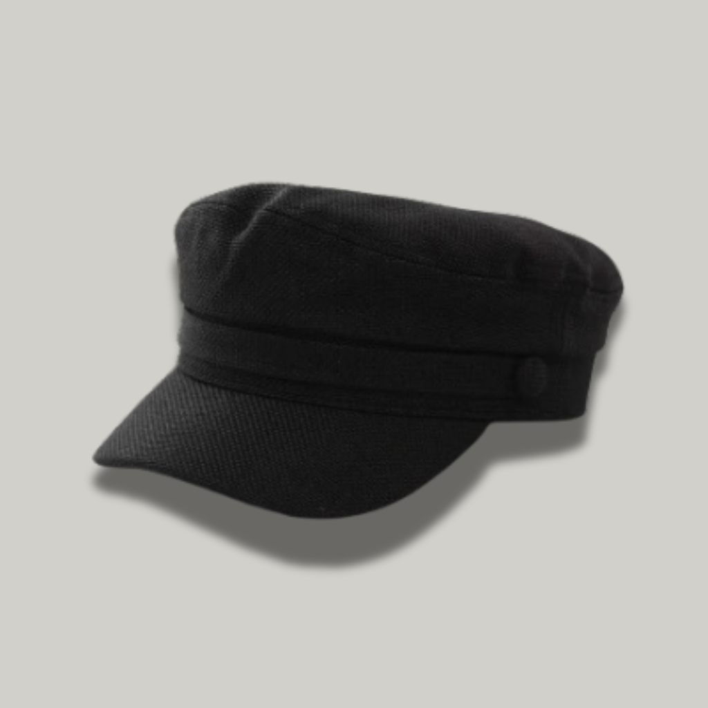 Béret Gavroche Femme Noir Simple