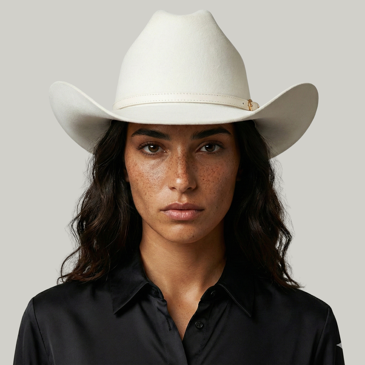 Chapeau Cowboy Blanc Uni